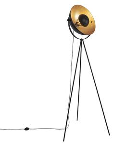 Podna svjetiljka crna sa zlatom 42 cm podesivi stativ - Magnax