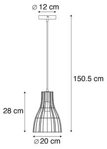 Ruralna viseća svjetiljka od ratana 20 cm - Botello