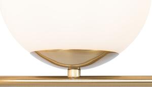 Art Deco viseća lampa zlatna s opalnim staklom 3 svjetla - Flore