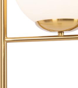 Art Deco podna lampa zlato i opalno staklo - Flore