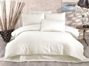 Krem posteljina za krevet za jednu osobu od pamučnog satena 140x200 cm Lilyum – Mijolnir