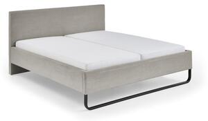 Sivo-smeđi tapecirani bračni krevet 180x200 cm Swing – Meise Möbel