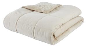 Krem prošiven prekrivač od mikropliša za bračni krevet 200x220 cm Cosy Cord – Catherine Lansfield