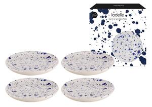 Bijelo-plavi desertni tanjuri u setu 4 kom od kamenine ø 18 cm Carnival – Ladelle