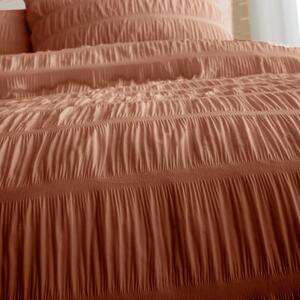 Narančasta posteljina za krevet za jednu osobu 135x200 cm Seersucker – Catherine Lansfield