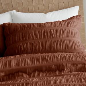 Narančasta posteljina za krevet za jednu osobu 135x200 cm Seersucker – Catherine Lansfield