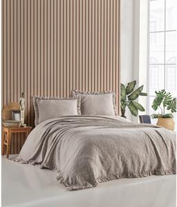 Smeđi set prekrivača i jastučnica za bračni krevet 220x240 cm Ilda - Mijolnir