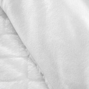 Bijela posteljina za bračni krevet od mikropliša 200x200 cm Cosy Diamond – Catherine Lansfield