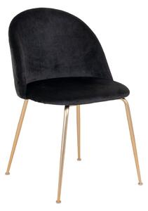 Crne baršunaste blagovaonske stolice u setu 2 kom Geneve – House Nordic