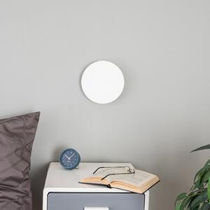 TK Lighting Lunaia Nova zidna svjetiljka, bijela, Ø 20 cm, prigušiva, Bijela, Dnevni boravak/blagovaonica, Metal