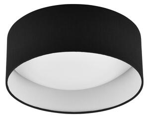 Crna LED stropna svjetiljka ø 30 cm Locarno – Trio
