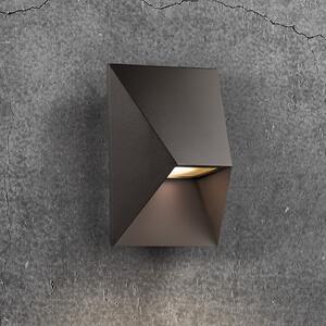 Nordlux Vanjska zidna svjetiljka Pontio 15, širina 15 cm, crna, prigušiva, Crno, Metal, Zidna utičnica ispod