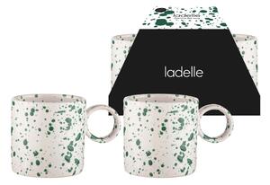 Bijelo-zelene šalice u setu 2 kom od kamenine 450 ml Carnival – Ladelle