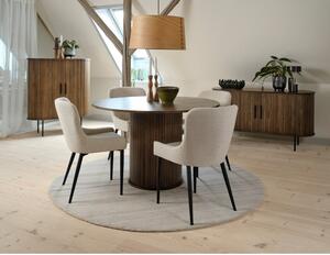 Okrugli blagovaonski stol u dekoru hrasta ø 120 cm Nola - Unique Furniture