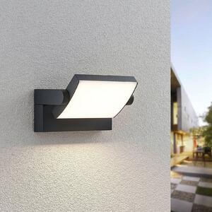 Lindby LED vanjska zidna svjetiljka Sherin, set od 2 komada, rotirajuća, Crno, Aluminij
