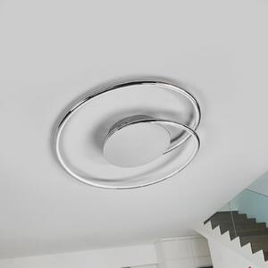 Lindby LED stropna svjetiljka Joline, set od 2 komada, Ø 46 cm, krom boje, Metalik, Dnevni boravak/blagovaonica, Metal