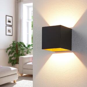 Arcchio Aldrina LED zidna lampa, crna, set od 2 kom, Crno, Područje hodnika, Metal