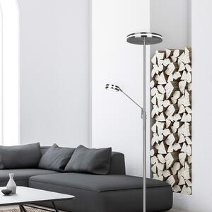 Trio Lighting LED stropni reflektor Franklin, lampa za čitanje, mat nikal, prigušiva, Sivo, Dnevni boravak/blagovaonica, Metal, Svjetlo za čitanje