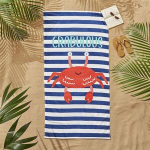 Plavi ručnik za plažu 160x76 cm Crabulous - Catherine Lansfield