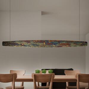 Quitani Persida LED viseća lampa, 148 cm, metal, zlatna, prigušiva, Bronca / stari mesing, Dnevni boravak/blagovaonica, Metal