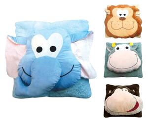 AKCIJA Dječji jastuk CUDDLI FRIENDS 70x70 cm plišani - više boja II. kvaliteta Boja: Plava