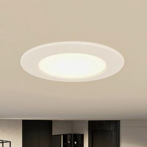 PRIOS Prios LED ugradna svjetiljka Rida, set od 10 komada, bijela, 12 cm, CCT, IP44, prigušiva, Bijela, kupaonica, Aluminij, Okrugla ugradna svjetla