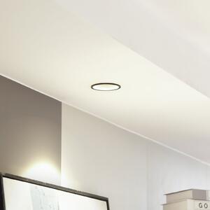 Arcchio LED downlight Niria, crna, 3.000K, prigušiva, Crno, Dnevni boravak/blagovaonica, Aluminij