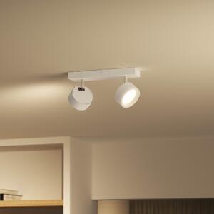 Philips Bracia LED stropni reflektor, dva svjetla, bijela, Bijela, Dnevni boravak/blagovaonica, Metal