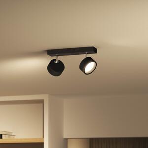 Philips Bracia LED stropni reflektor, dva svjetla, crni, Crno, Dnevni boravak/blagovaonica, Metal
