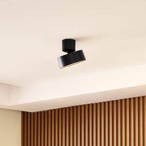 Lindby LED reflektor Nivoria, Ø 14 cm, crni, zakretni, Crno, Dnevni boravak/blagovaonica, Aluminij