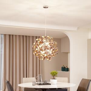 Lucande viseća lampa Kaelor, Ø 60 cm, bakrene boje, aluminij, prigušiva, Bakar, Dnevni boravak/blagovaonica, Aluminij