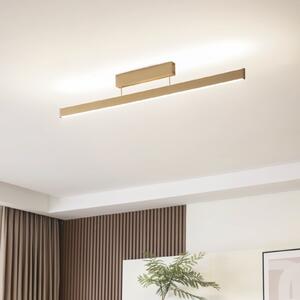 Lucande Smart LED stropna svjetiljka Mylosh, zlatna, CCT, Tuya, prigušiva, Zlato / mjed, Dnevni boravak/blagovaonica, Aluminij