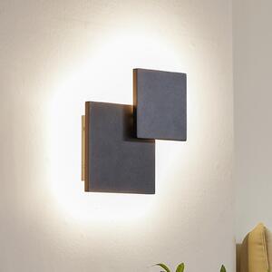 Lucande LED zidna svjetiljka Elrik, crna, 27 cm visoka, metal, Crno, Područje hodnika, Metal