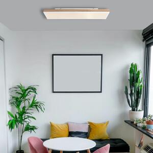 Globo Doro LED stropna lampa, dužina 80 cm, tamno drvo, CCT, prigušiva, Drvo, Dnevni boravak/blagovaonica, Metal