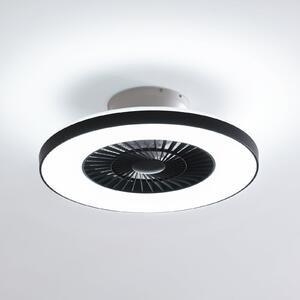 Lindby pametni LED stropni ventilator Paavo crni tihi Tuya, prigušiva, Crno, Dnevni boravak/blagovaonica, Plastika