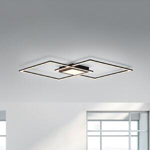JUST LIGHT. GmbH LED stropna svjetiljka Asmin, CCT, crna, 106x37cm, prigušiva, Crno, Dnevni boravak/blagovaonica, Aluminij, Strop s više plamena