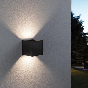 Paulmann LED vanjska zidna svjetiljka Cybo, RGBW, 10 cm, antracit, prigušiva, Crno, Aluminij, Zidni kvadrat