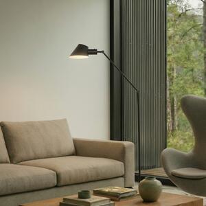 Lindby podna lampa Corali, crna, metal, visina 176,5cm, Crno, Dnevni boravak/blagovaonica, Metal