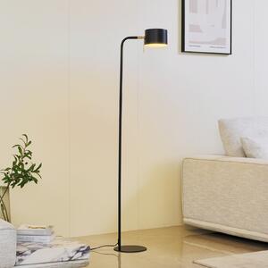 Lindby podna lampa Kaida, crna, metal, Crno, Dnevni boravak/blagovaonica, Metal