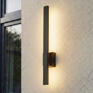 Lindby LED vanjska zidna svjetiljka Sakari, crna, aluminij, visina 50 cm, Crno, Aluminij