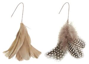 Viseće perje na žici FEATHER DECOR smeđe - više boja