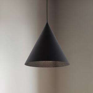 TK Lighting Viseća lampa Cono, jedna žarulja, Ø 25 cm, crna, prigušiva, Crno, Dnevni boravak/blagovaonica, Metal