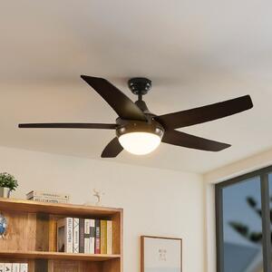 Lindby stropni ventilator sa svjetlom Auraya, tihi, crni, Crno, Dnevni boravak/blagovaonica, Metal