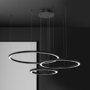 Eko-Light LED viseća svjetiljka Galaxia, plastična, crna, 3 žarulje, 85 W, Crno, Dnevni boravak/blagovaonica, Plastika