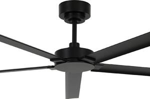 Beacon Lighting Stropni ventilator Monza, crni, DC, tih, Ø 152 cm, IP55, Crno, Dnevni boravak/blagovaonica, Aluminij