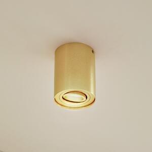 Arcchio stropni spot Jolina, okrugli, zlatni, 13 cm, metal, prigušiva, Zlato / mjed, Dnevni boravak/blagovaonica, Aluminij