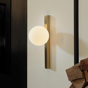 IDEAL LUX Ideal Lux zidna lampa Binomio u boji mesinga 1 žarulja. Metalno staklo, Zlato / mjed, Dnevni boravak/blagovaonica, Staklo
