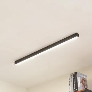 Lucande Teniona LED stropna svjetiljka, 101 cm, crna, aluminij, prigušiva, Crno, Dnevni boravak/blagovaonica, Aluminij