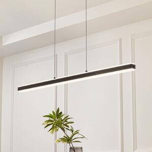 Lucande LED visilica Pendolo, crna, aluminij, 120 cm, prigušiva, Crno, Dnevni boravak/blagovaonica, Aluminij