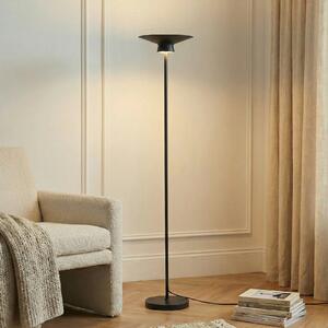 Lindby LED podna lampa Norvind, crna, metalna, 1 žarulja, Crno, Dnevni boravak/blagovaonica, Metal